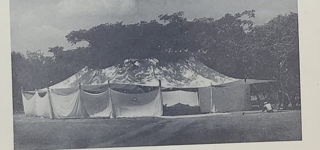 Archival photograph of the early CIRHU pavilion